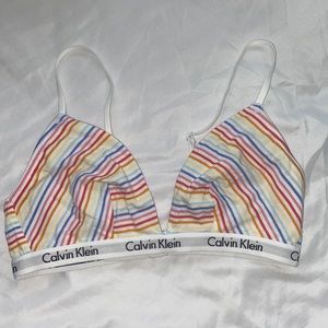 ♡︎ Calvin Klein ♡︎ Rainbow Striped Bralette